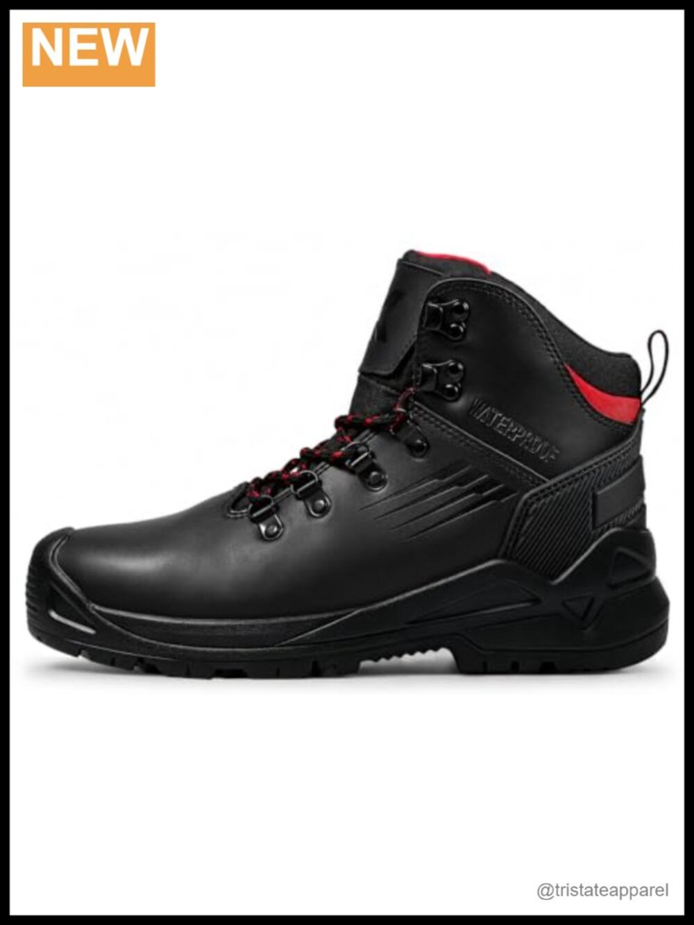 Men's Genuine Split Cow Leather Waterproof Composite Toe Work Boot
